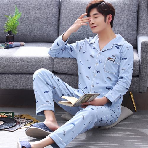 Pyjama pour homme en Coton à manches longues - Ref 3001662