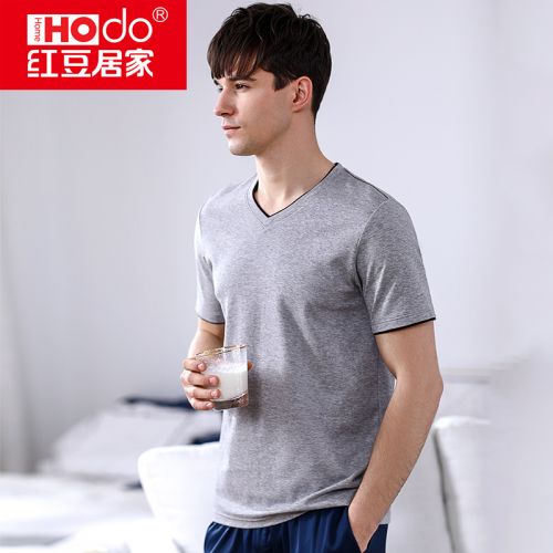 Pyjama pour homme HODOHOME en Coton à manche courte - Ref 3002367