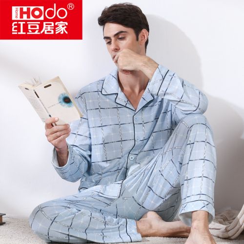 Pyjama pour homme HODOHOME en Coton à manches longues - Ref 3002369