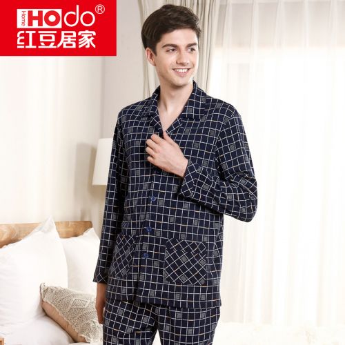 Pyjama pour homme HODOHOME en Coton à manches longues - Ref 3002376