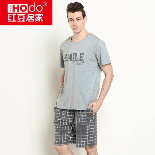 Pyjama pour homme HODOHOME en Coton à manche courte - Ref 3002392