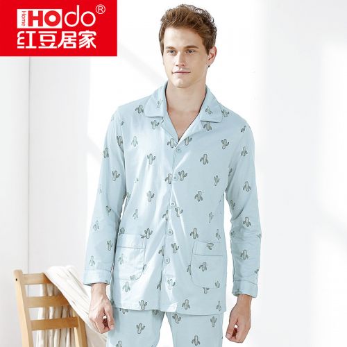 Pyjama pour homme HODOHOME en Coton à manches longues - Ref 3002394
