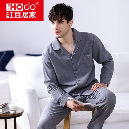 Pyjama pour homme HODOHOME en Coton à manches longues - Ref 3002396