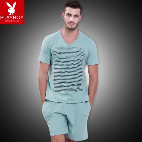 Pyjama pour homme PLAYBOY en Coton à manche courte - Ref 3002511