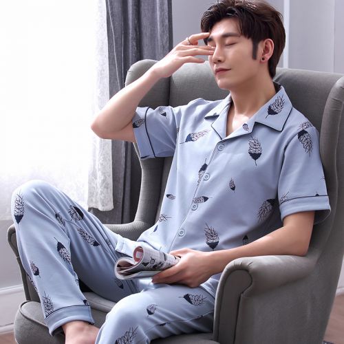 Pyjama pour homme en Coton à manche courte - Ref 3002526