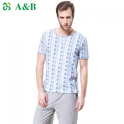 Pyjama pour homme en Coton à manche courte - Ref 3002591