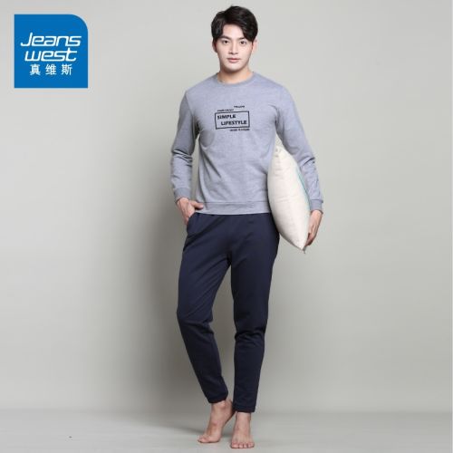 Pyjama pour homme JEANSWEST en Coton à manches longues - Ref 3002660