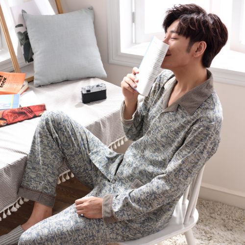Pyjama pour homme en Coton à manches longues - Ref 3002797