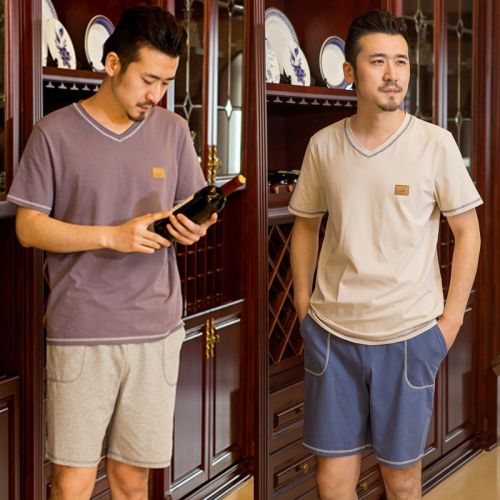 Pyjama pour homme en Coton à manche courte - Ref 3002805