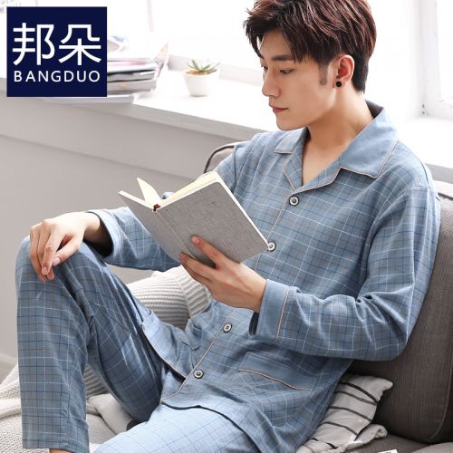 Pyjama pour homme en Coton à manches longues - Ref 3002839