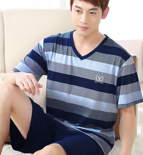 Pyjama pour homme en Coton à manche courte - Ref 3002953