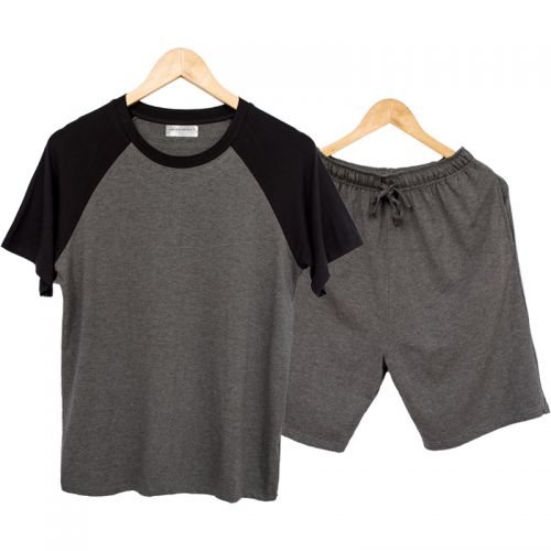 Pyjama pour homme en Fibre de charbon bambou à manche courte - Ref 3003033