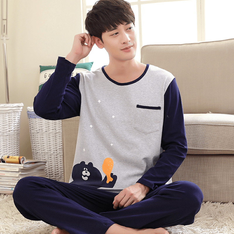 Pyjama pour homme en Coton à manches longues - Ref 3003060