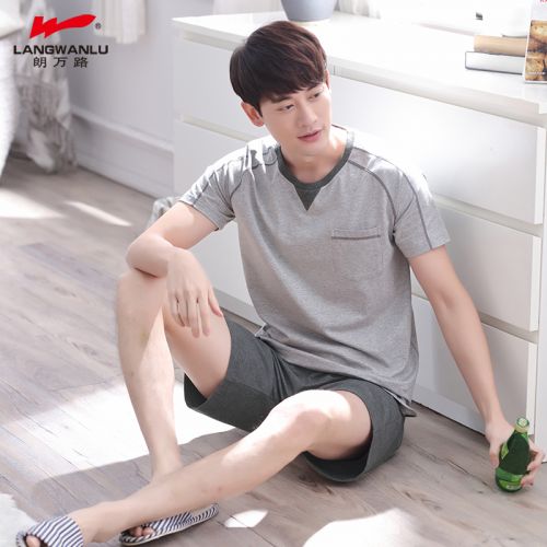 Pyjama pour homme en Coton à manche courte - Ref 3003071