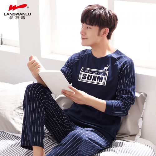 Pyjama pour homme en Coton à manches longues - Ref 3003083