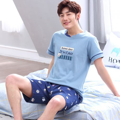 Pyjama pour homme en Coton à manche courte - Ref 3003089