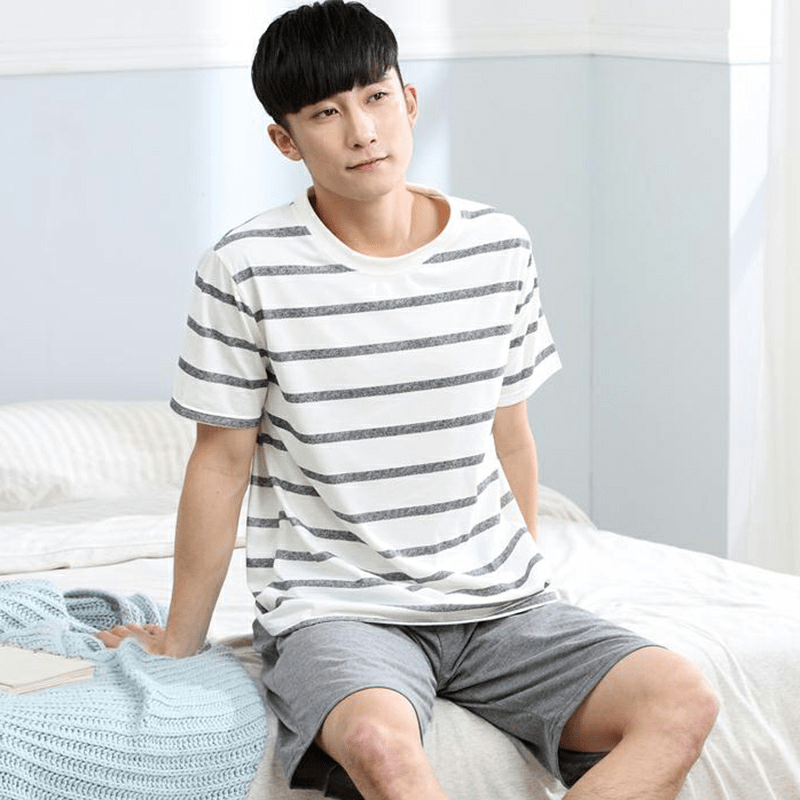 Pyjama pour homme en Coton à manche courte - Ref 3003157