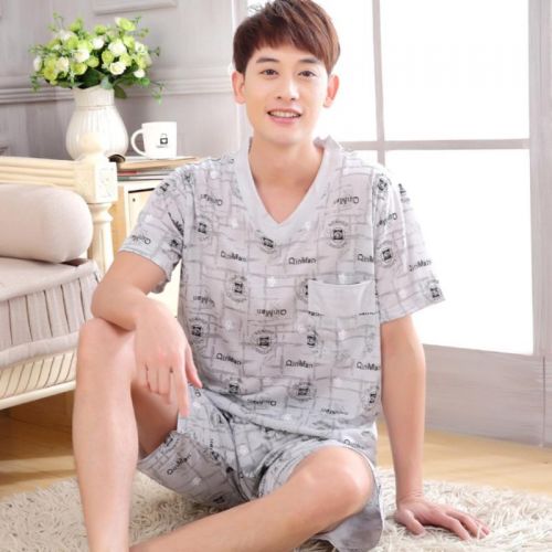 Pyjama pour homme en Coton à manche courte - Ref 3003373