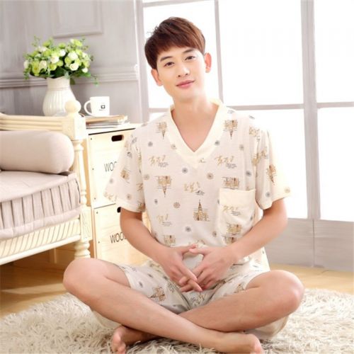 Pyjama pour homme en Coton à manche courte - Ref 3003377