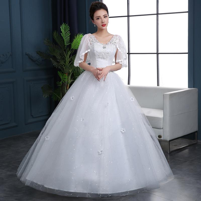 Robe de mariée en Cristal sable doux filet satin épais - Ref 3308220