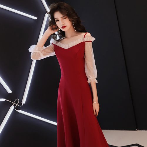 Robe de soirée LILY manchon lanterne - Ref 3210145