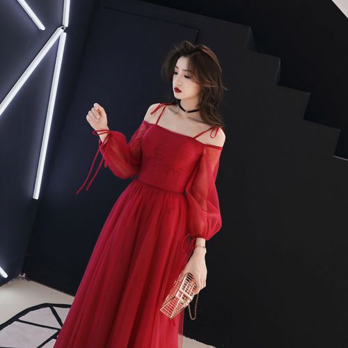 Robe de soirée manchon lanterne - Ref 3210228