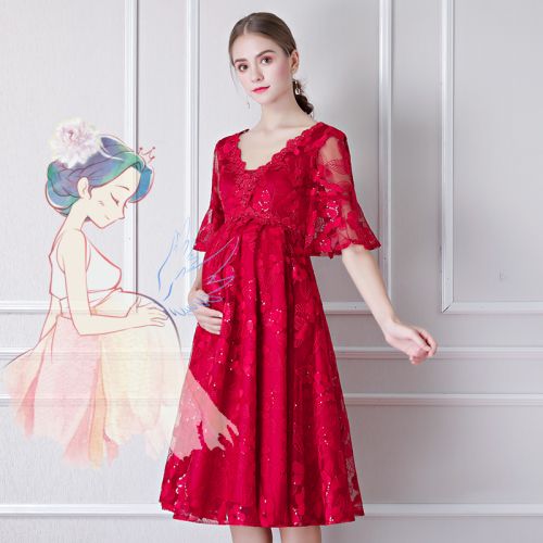 Robe de soirée manchon cloche - Ref 3210322