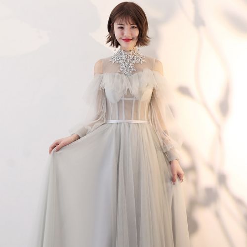 Robe de soirée manchon lanterne - Ref 3210582
