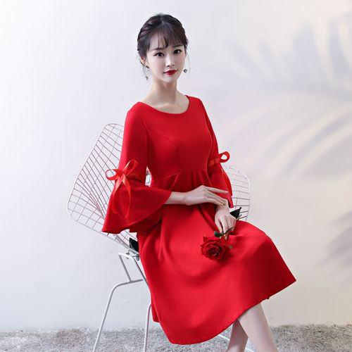 Robe de soirée BRODERIE manchon cloche - Ref 3210583