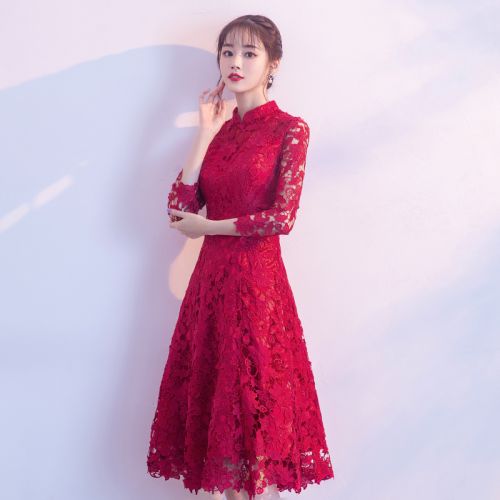 Robe de soirée manche petale - Ref 3210717