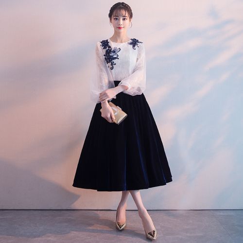 Robe de soirée manchon lanterne - Ref 3211199