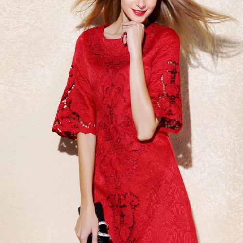 Robe de soirée manchon cloche - Ref 3211228