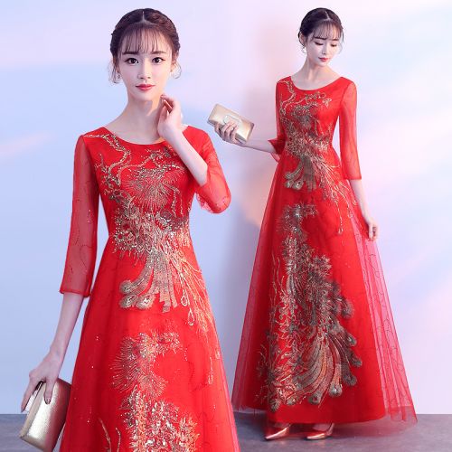 Robe de soirée en Rayonne Damasse - Ref 3211597