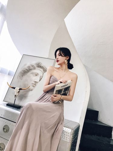 Robe de soirée XIAOQSTUDIO en Fil composite - Ref 3211735