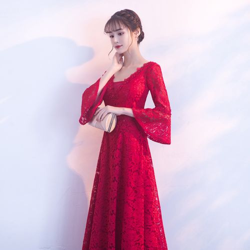 Robe de soirée FISTA manche a volants - Ref 3211854