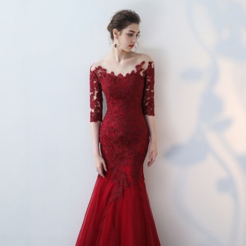 Robe de soirée conventionnel en Maille - Ref 3212625