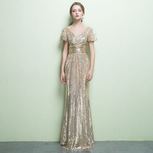 Robe du soir FAN FINA manchon de cloche en Spandex - Ref 3210249