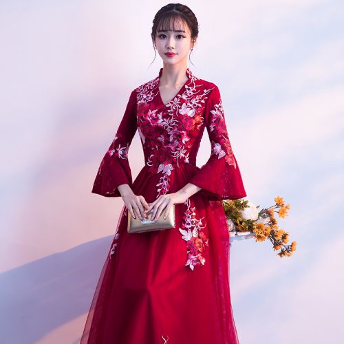 Robe du soir manchon de cloche - Ref 3210263