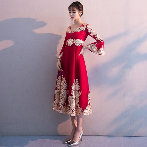 Robe du soir manchon de cloche - Ref 3210347