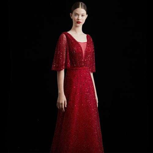 Robe du soir manche chauve-souris - Ref 3210437