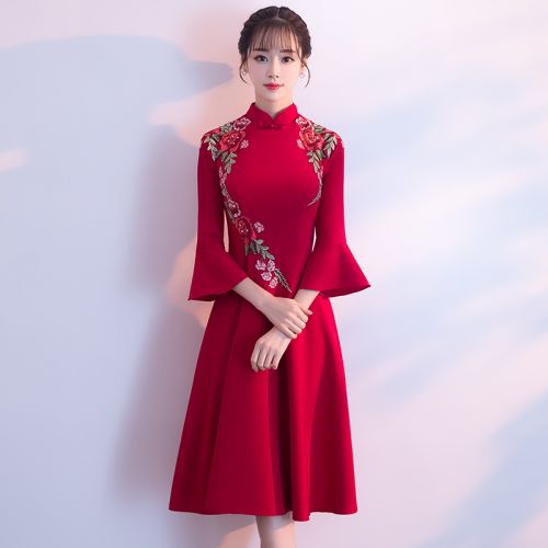 Robe du soir manchon de cloche - Ref 3210675