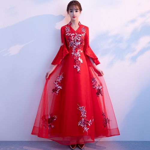 Robe du soir manchon de cloche - Ref 3210815