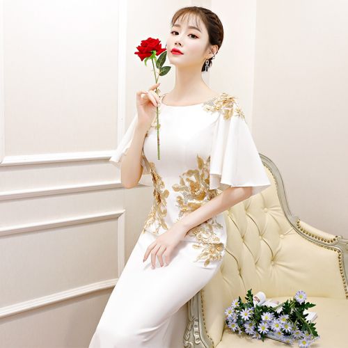 Robe du soir manchon de cloche - Ref 3210819