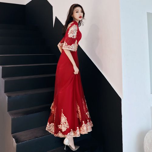 Robe du soir LODANETY manchon de cloche - Ref 3210936