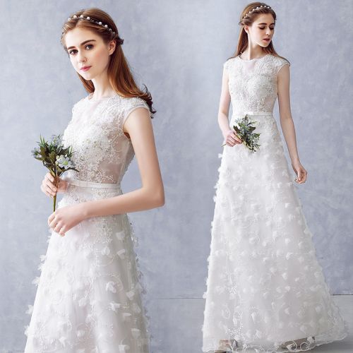 Robe du soir manche de princesse en De la dentelle - Ref 3211318