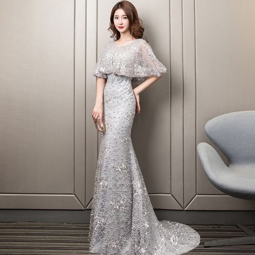 Robe du soir QIEAOSFS JOLI DESIGN manche chauve-souris - Ref 3211516