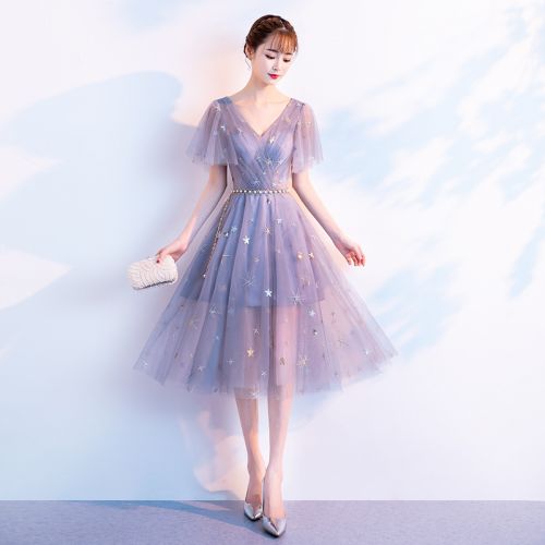 Robe du soir SAINT VINCENT manche a volants - Ref 3211555