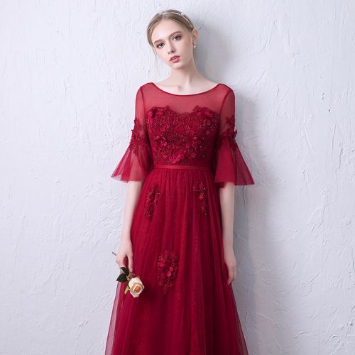 Robe du soir manche de petale - Ref 3211578
