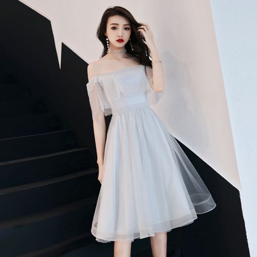 Robe du soir manche a volants - Ref 3211612