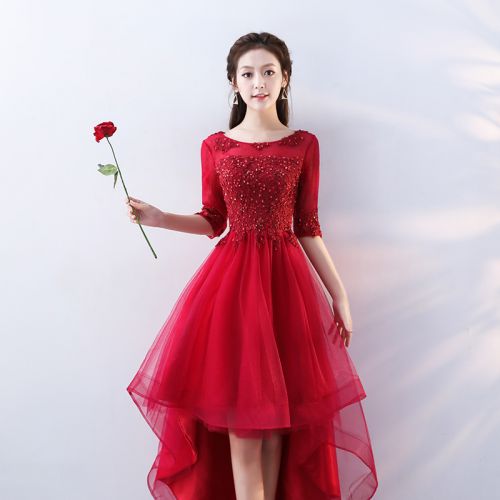 Robe du soir conventionnel en Dentelle vedette + maille elegante - Ref 3211668